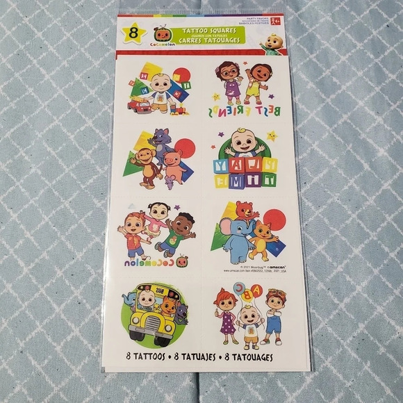 CoComelon Temporary Tattoos, 8ct Party Favors - Picture 3 of 4